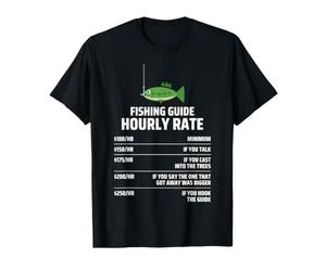 Fishing Guide Hourly Rate Humour Guide De Pêche Drôle T-Shirt