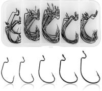 Fishing Hooks,5 Sizes/10 Sizes Fishing Hooks,High Sea Fishing Hooks,Carbon Steel,Corrosion Resistant Carp Hook For Saltwater Freshwater Fish.[J51]