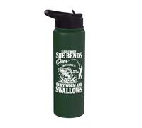 Fishing I Like It When She Bends Over But I Love It Funny Stainless Steel Insulated Water Bottle