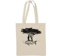 Fishing in The Nature Tree Sac fourre-tout en coton naturel Blanc