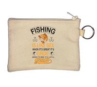 Fishing is Like Sex Whet It's Great It's Great When It's Bad, It's Still Great Porte-clés Porte-monnaie Beige
