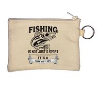 Fishing is Not Just A Sport It's A Way of Life Porte-monnaie Beige