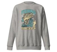 Fishing is Not Just A Sport It's Way of LifeFishi ng Enthusiast Sweat-shirt unisexe pour adulte, Anthracite, S