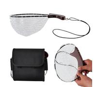Fishing Landing Net, Foldable Fishing with Handle 18.5x14.17x7.87 inches, Comfortable Grip Live Catch Transportation Mesh for Bass, Catfish, Beach, Kayak, Portable Outdoor Angling