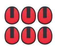 Fishing Lure Cover Set of 6, Bait Storage Protectors in Oxford Cloth, Protective Lure Guard for Ice Fishing Rods, Trolling, Outdoor Gear Safety Container, 3.94x5.91 inches, Red