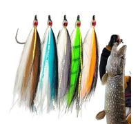 Fishing Lures | 5 Pieces Artificial Bait with Hook | Easy Catch Pre-Rigged Soft Fishing Lures, | for Men Angler Freshwater Saltwater River Lake Stream Trout Salmon Walleye Pike Perch Crappie