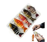 Fishing Lures 5 pieces Sinking Hard Bait | Multi Jointed Bass Bait | For Men Angler Saltwater Lake River Bank Crappie