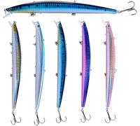 Fishing Lures 5pcs 18cm 24g Minnow Hard Bass Lures Topwater Hooks Crankbait Swimbait Bait Bionic Bait Floating Bait Carp Pike Trout Pike Freshwater And Saltwater Pike