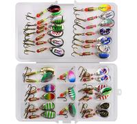 Fishing Lures Kit With Portable Tool Box,Floating Bait Set Fishing Bait Bass Accessories With Spinnerbaits,Plastic Worms,Minnow,Frog Bait Baits Kit