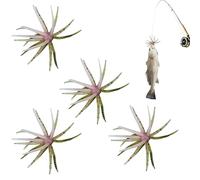 Fishing Lures - Slow Sinking Soft Fishing | Soft Floating Fishings Lures | 4 Pieces Slow Sinking Fish Hooks for Women Men Beginner Lover for Trout Catfish Boat Trolling Pond Lake Stream