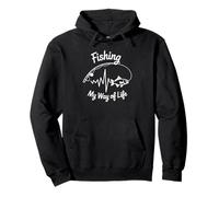 Fishing My Way of Life Outdoor smen Moulinet Hobby Sweat à Capuche