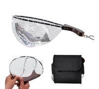 Fishing Net, Foldable Landing Tool, 18.5x14.17x7.87 inches Mesh Transport Catcher, Anti Slip Handheld Gear for Live Fish in Aquariums Pools Ponds Beach Kayak and Fishing Adventures