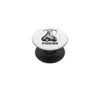Fishing Pole Bear I'd Rather Be Fishing Funny Outdoors PopSockets PopGrip Adhésif