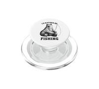 Fishing Pole Bear I'd Rather Be Fishing Funny Outdoors PopSockets PopGrip pour MagSafe