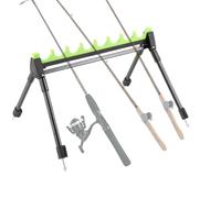 Fishing Pole Holders for Ground, 12-Slot Telescoping Rod Rack for Shore, Foldable Fishing Pole Storage Stand for River Lake Beach, Outdoor Organizer Gift for Grandpa Father Husband
