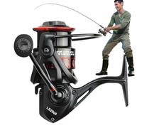 Fishing Reel, Angling Wire Wheel, Ergonomic Anti Slip Gear, Smooth Casting Mechanism, Durable Tackle Equipment for Offshore Inshore Crappie Bass Catfish Ice Freshwater Easy to Use