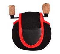 Fishing Reel Bag, Fly Reel Case, Protective Reel Cover, Teardrop Sea Rod Sleeve, Fly Fishing Reel Protective Case Pouch Cover, Fly Reel Case Rod Teardrop Sea Organizing Sleeve for Fishing, Rouge,