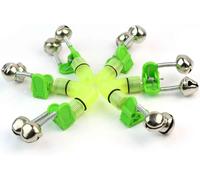 Fishing Rod Bite Alarms 3 Pack Double Bells With Led Night Light Green Indicators For Hunting Fishing Fishing Accessories