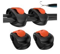 Fishing Rod Clips | 4 Pieces Non-Slip Adjustable Rack | Multifunctional Rod Holder | for Beginner Enthusiast Men Women Family Outdoor Beach Boat Home