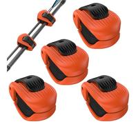 Fishing Rod Clips - 4 Pieces Non-Slip Adjustable Rack, Multifunctional Rod Holder Organizer, Top Fishing Storage Tool for Beginner, Enthusiast, Men, Women, Family, Beach, Boat, Home
