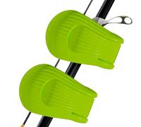 Fishing Rod Clips for Ground, Multifunctional Rod Clips for Fishing Poles, Adjustable Two Lock Mode Pole Accessories, Anti-Slip Foam Clamp for Boat Wall Garage Pier Shore Lake