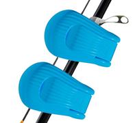 Fishing Rod Clips for Ground, Multifunctional Rod Clips for Fishing Poles, Adjustable Two Lock Mode Pole Accessories, Anti-Slip Foam Clamp for Boat Wall Garage Pier Shore Lake