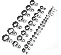 Fishing Rod Guide Kit 33 Pieces Fishing Rod Guide Kit Replacement Fishing Rod Kit Telescopic Fishing Rod Repair Parts Surf Casting Repair Kit