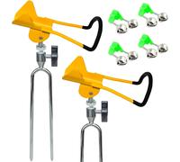 Fishing Rod Holder 2 Pcs 360 Degree Adjustable Stainless Steel Swivel Rod Holder For Fishing On The Board, Beach, River
