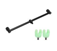 Fishing Rod Holder, Aluminum Alloy Adjustable Angle Pole Rest, Ground Spike Rod Holder with Silicone Non Slip Head, Thread for Outdoor Bank Fishing (2 Supports de 30 cm + têtes de Support * 2)
