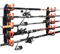 Fishing Rod Holder, Fishing Rod Holder For Garage, 10 Fishing Rods Storage Rack, Wall/Ceiling Mount For Fishing Rods, Fishing Equipment Gift For Men