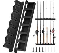 Fishing Rod Holder Ratelier Fishing Rod Holder Vertical Fishing Rod Holder Storage 6 Pole Shelf For Wall Garage Boat (B)