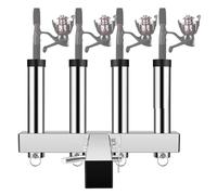Fishing Rod Holder, Stainless Steel Pole Storage Organizer, Car Fishing Rods Hanger Rack to Truck SUV Sedan Boat for Travel Road Trips Outdoor Adventures, Stainless Silver