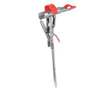 Fishing Rod Holder Stand - Automatic Spring Loaded Ground Support for Bank Fishing | Steel Folding Brackets with Adjustable Sensitivity, Easy Setup Stand for Outdoor Fishings, 32x5.5x5.5cm Silver Red
