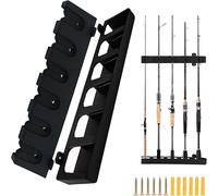Fishing Rod Holder,Vertical Fishing Rod Storage Of 6 Poles,Wall Mounted Fishing Rod,Fishing Rod Holder For Storage,Wall Mounted Fishing Boats