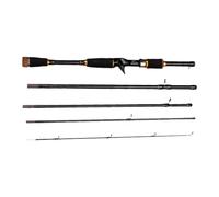 Fishing Rod New Travel Fishing Rod Set de pêche en fibre de carbone Sensitive 2 section Baitcasting Rod & Spinnings Rod, Travel Portable Casting Rod Spin Rod, 2.1 mètres, Baitcasting Rod For Fresh