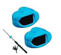 Fishing Rod Organizer, 2-Piece Quick Release Portable Storage, Non Slip Rod Holder Protectors for Safely Securing Fishing Poles Home Garage Car Boat Kayak Surf Dock Beach Shore, Black