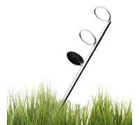Fishing Rod Rack - Stainless Steel Ground Stake Holder, Double Ring Fish Pole Stand, Durable Bank Support Rest, Outdoor Angling Accessory | Fishing Rod Holder for Sea, Lake, River