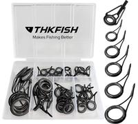 Fishing Rod Repair Kit Rod Tip Repair Kit Ceramic Tips Carbon Stainless Steel Spinning Rod Guides 35pcs/75pcs