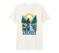 Fishing Smokey Bear Only You Can Prevent Wildfires Vintage T-Shirt Haut de Gamme