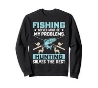 Fishing Solves Most of My Problems Fathers Day Fisherman Dad Sweatshirt