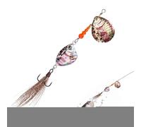 Fishing Spinner Baits, Casting Lures, 4.33x1.57x0.59 Inches, Flashing Sequin Blades Long Distance Realistic Sinking, Bait Sequin Action for Bass, Salmon, Walleye, Catfish and Musky