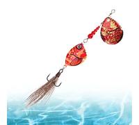 Fishing Spinner Baits, Casting Lures, 4.33x1.57x0.59 inches, Flashing Sequin Blades Long Distance Realistic Sinking, Bait Sequin Action for Bass, Salmon, Walleye, Catfish and Musky
