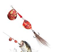 Fishing Spinner Baits, Long-Distance Casting Sinking Lures, 11x4x1.5cm/4.33x1.57x0.59 inches Realistic Sequins for Bass, Salmon, Walleye, Catfish, Musky Fishings Lead 22g