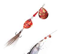 Fishing Spinner Baits, Long-Distance Casting Sinking Lures, Realistic Sequin Spinnerbaits for Targeting Bass, Salmon, Walleye, Catfish, Musky, Freshwater, Saltwater Fishing Gear, 11x4x1.5cm Multicolor