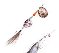Fishing Spinner Baits, Long-Distance Casting Sinking Lures, Realistic Sequins Spinnerbaits for Targeting Bass Salmon Walleye Catfish Musky Predator Angling Freshwater Adventure