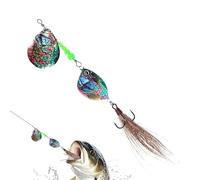Fishing Spinner Baits, Long Distance Casting Sinking Spinnerbaits for Bass Fishing, Realistic Sequins Lures, Perfect for Targeting Salmon Walleye Catfish and Musky, 4.33x1.57x0.59 in