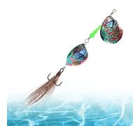 Fishing Spinner Baits, Sinking Spinnerbaits, 4.33x1.57x0.59 inches Long Distance Casting Lures & Multiple Species Design, Sequins Flash Blades for Bass Salmon Catfish Walleye Musky Angling Accessory