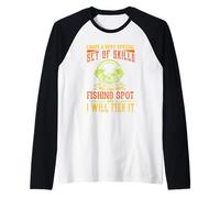 Fishing Spot and I Will Fish It Fun Outdoor Fisher Fisherman Manche Raglan
