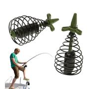 Fishing Spring Bait Feeder - 2 pièces Metal Fishing Bait Bag Feeder | Fish Feeders Baits | Fish Baits Feeders Basket | Rustproof Strong Lure Holder Replacement for Professionals Beginners