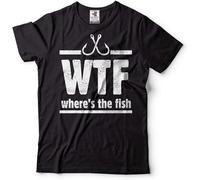 Fishing T-Shirt Fishing Shirt Gift for Fisherman WTF Where's The Fish Mens Women T Shirt 100% Cotton Hemden(3X-Large)